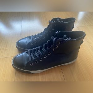 Allsaints High Top Leather Sneakers Black Size 8 EU 41 All Saints